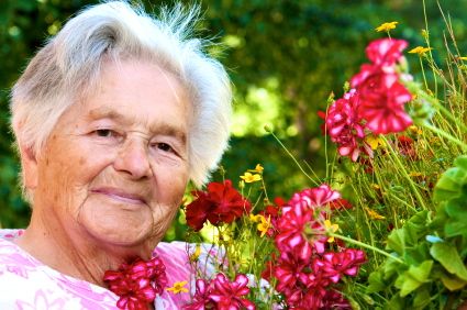 senior woman - gratitude is secret to happiness